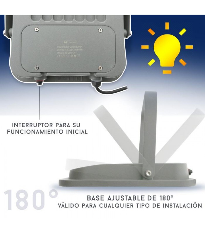 Proyector Led Solar VENECIA 200W/36W 9000Lm IP66