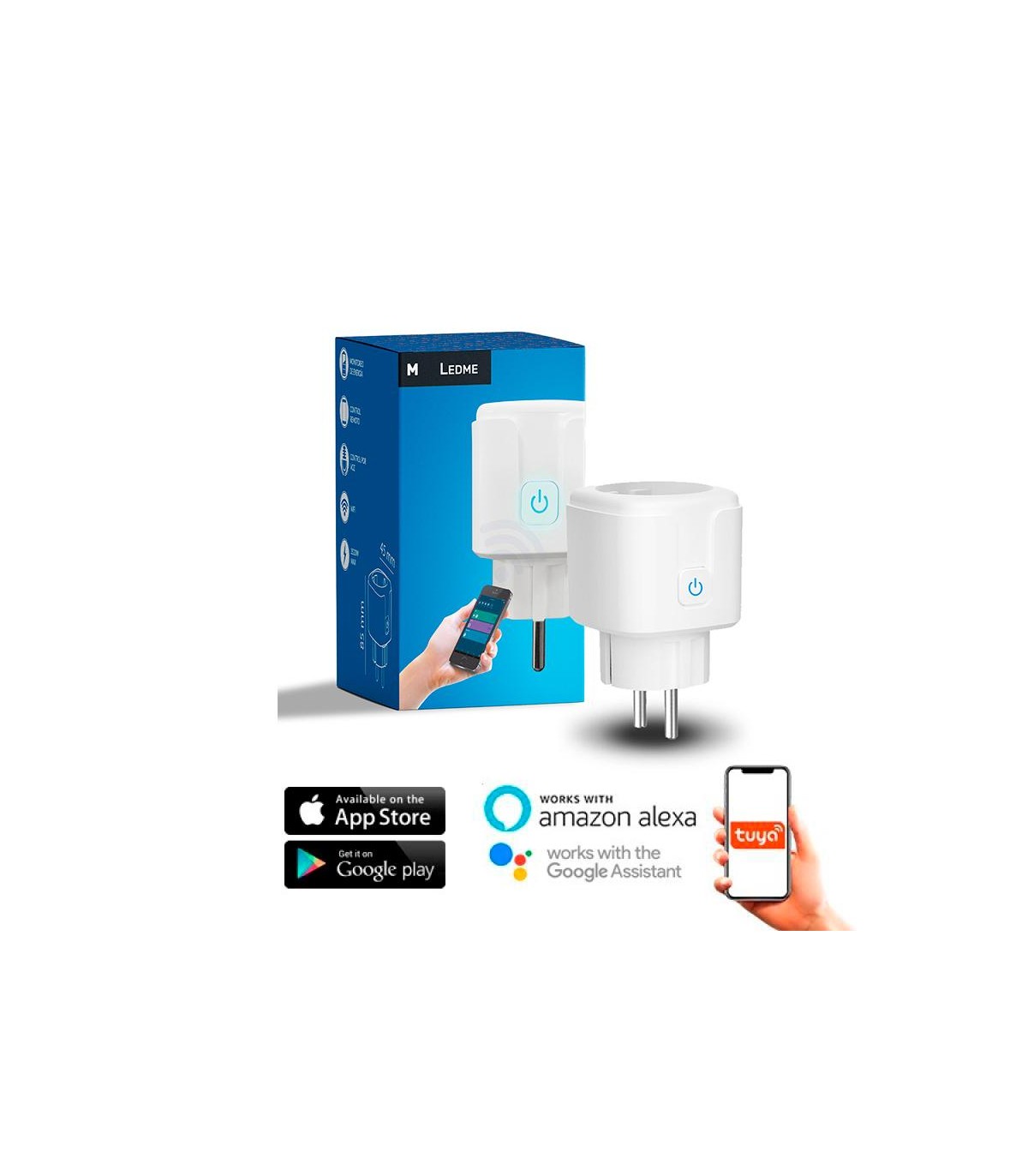 Enchufe WiFi SmartHome 16A LEDME