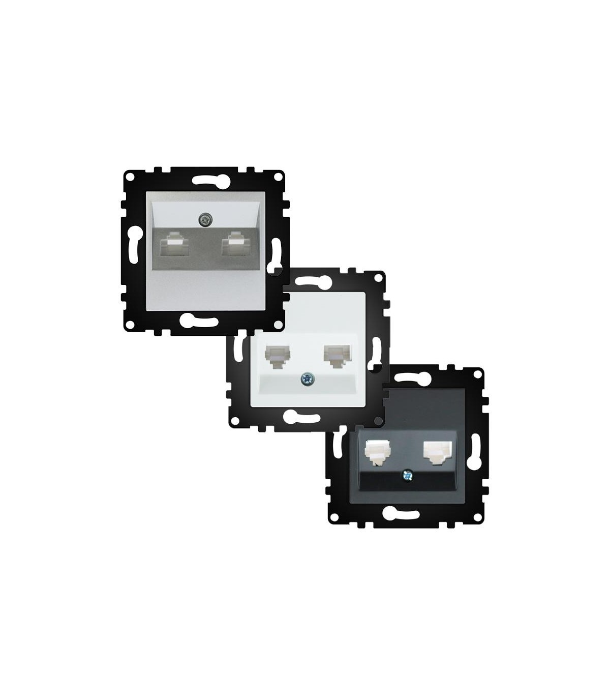 Toma Internet RJ45 + Teléfono RJ11 Serie PJ
