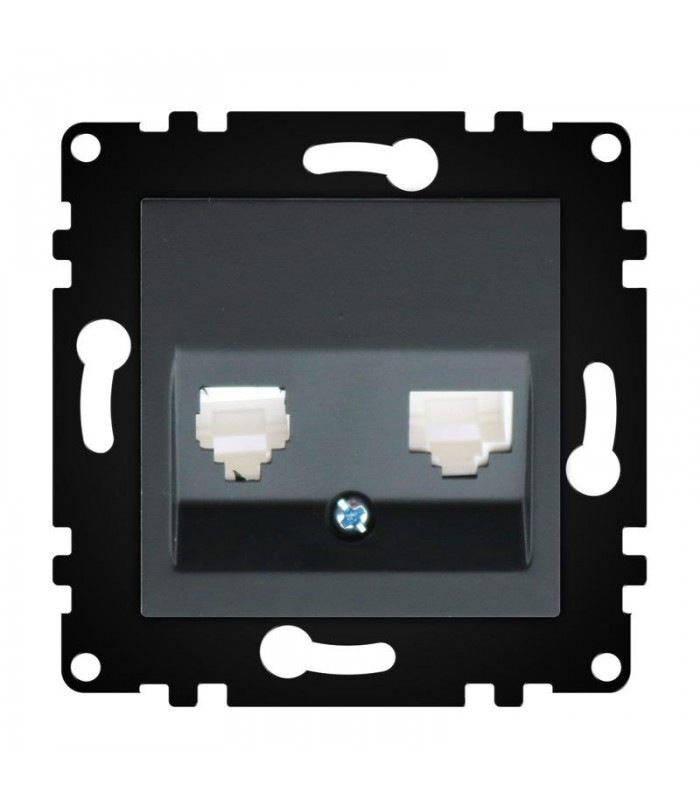 Toma Internet RJ45 + Teléfono RJ11 Serie PJ