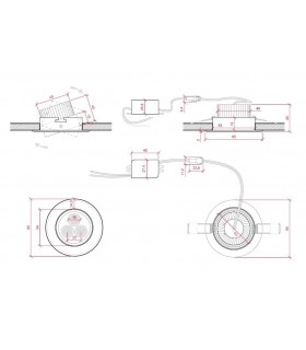 Downlight LED 3W 270Lm 60° IP20 Cromo