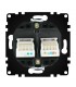 Toma Internet RJ45 + Teléfono RJ11 Serie PJ