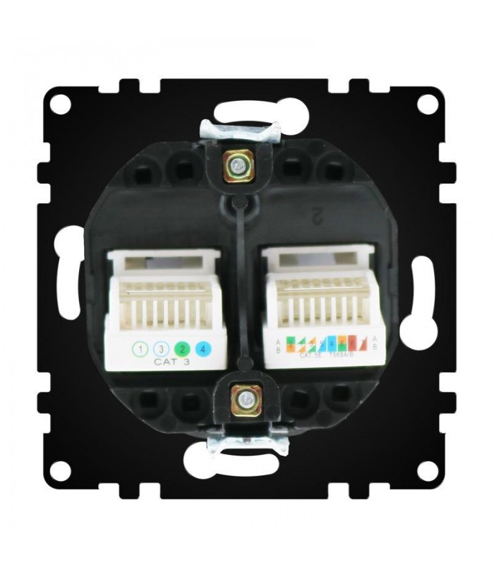 Toma Internet RJ45 + Teléfono RJ11 Serie PJ