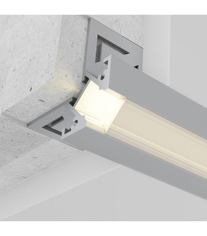 Perfil Aluminio CAN Empotrar Obra -2 Metros-