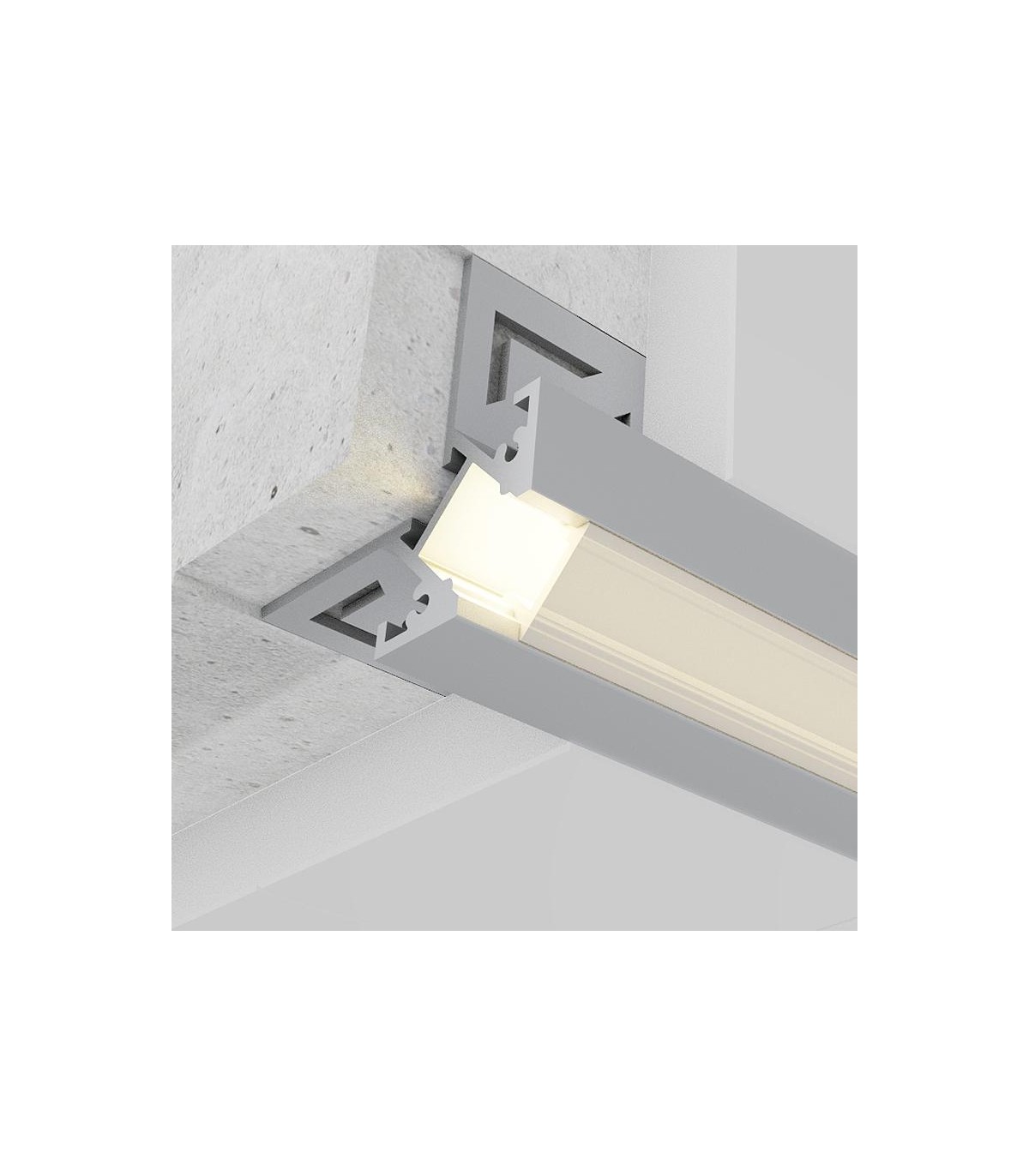 Perfil Aluminio CAN Empotrar Obra -2 Metros-
