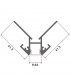 Perfil Aluminio CAN Empotrar Obra -2 Metros-
