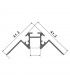 Perfil Aluminio PICH Empotrar Obra -2 Metros-