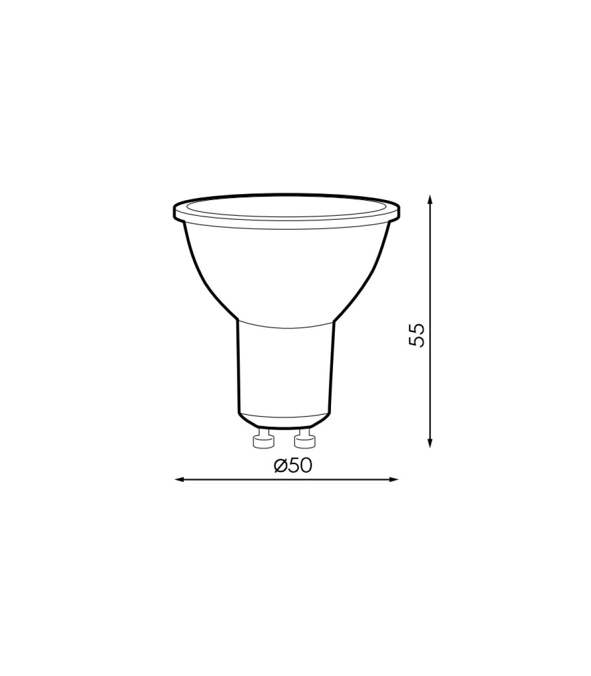 Dicroica Led GU10 7W 580LM 100º