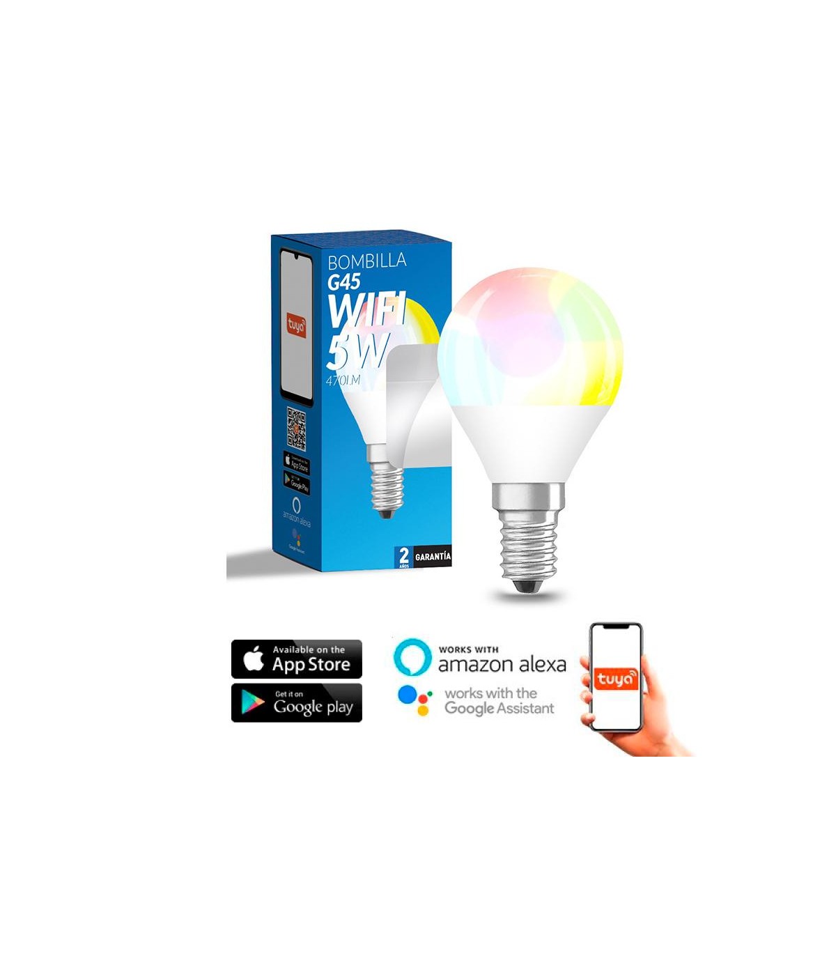 Bombilla Led SmartHome 6W 600Lm E14 RGB+CCT