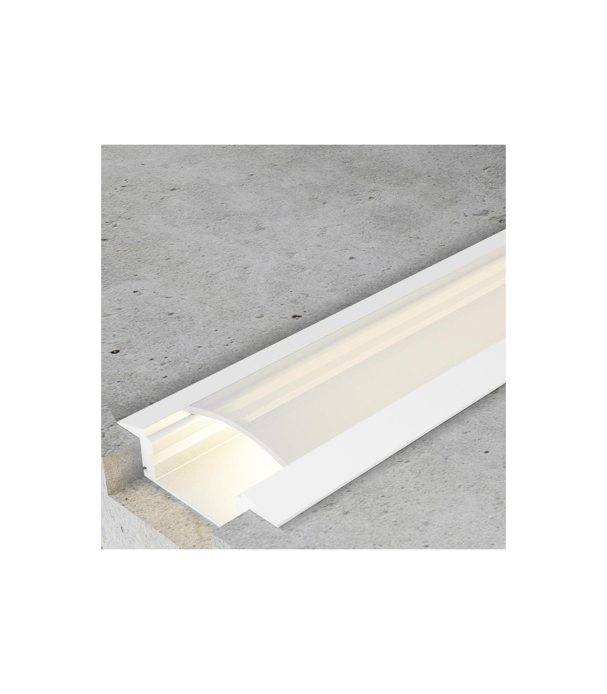 Perfil Aluminio SUB Lacado Blanco Empotrar -2 Metros-