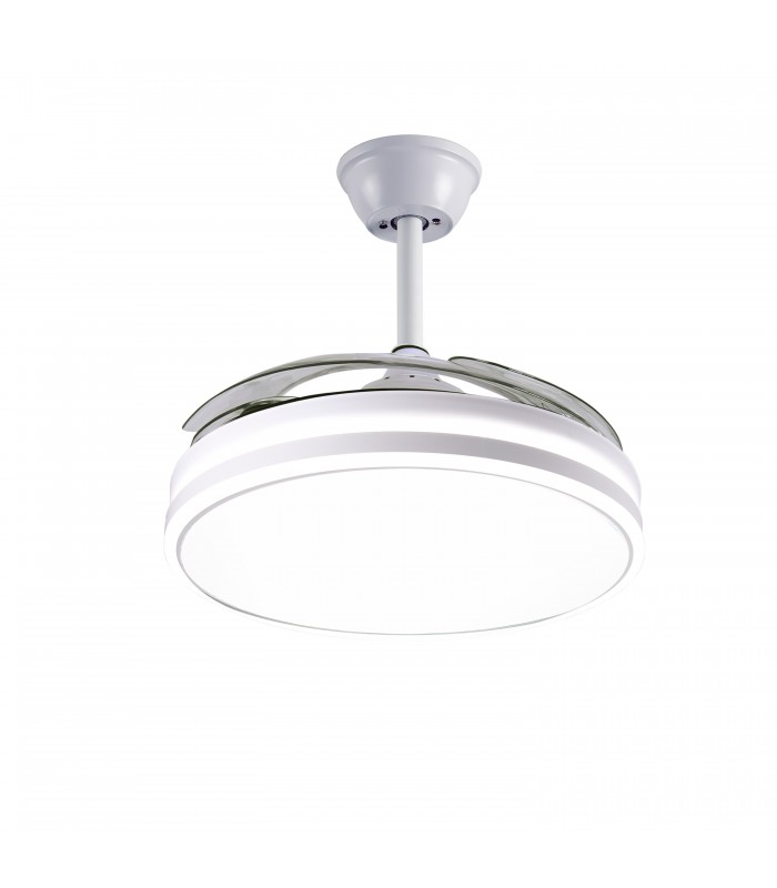Ventilador de Techo Asgard DC 72W 6480Lm 4 Aspas Blanco CCT