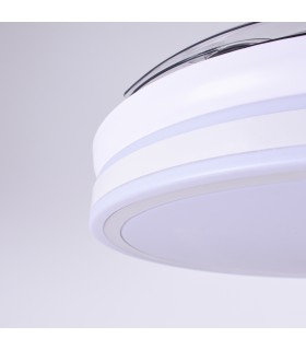 Ventilador de Techo Asgard DC 72W 6480Lm 4 Aspas Blanco CCT
