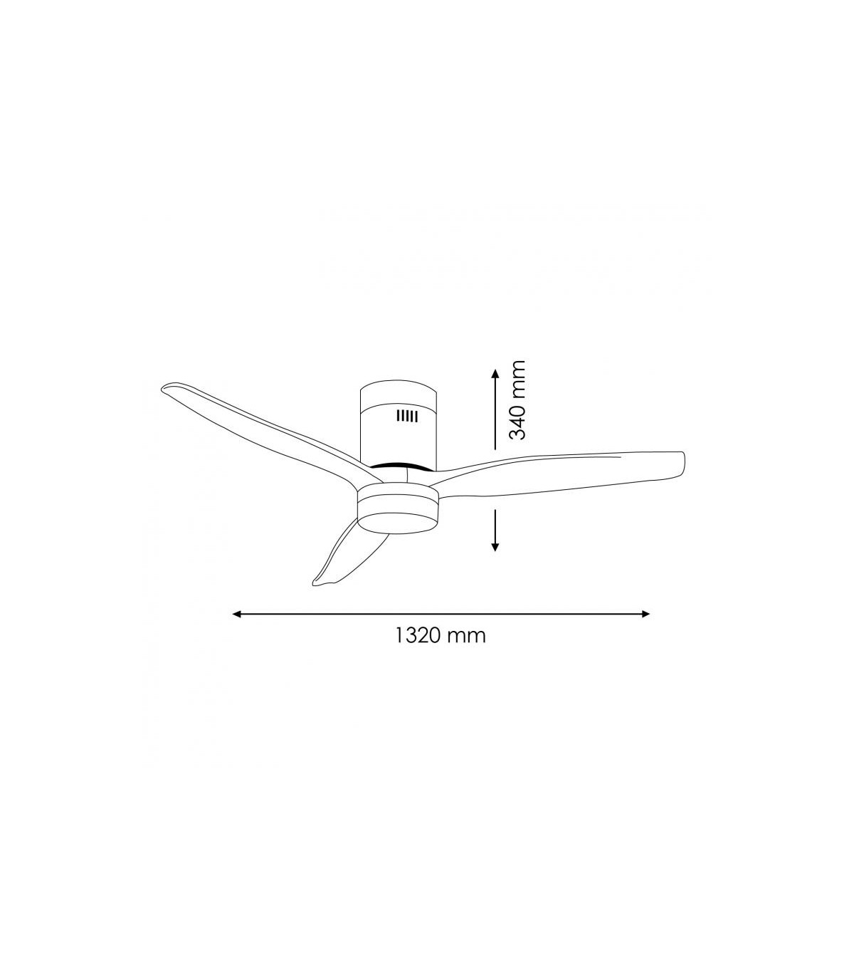 Ventilador Niquel Energy DC 18W 1500Lm 3 Aspas Haya CCT