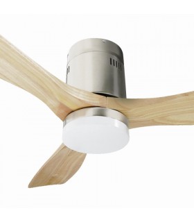 Ventilador Niquel Energy DC 18W 1500Lm 3 Aspas Haya CCT