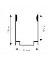 Perfil de Aluminio Para NEON Led RGB  -2 Metros-