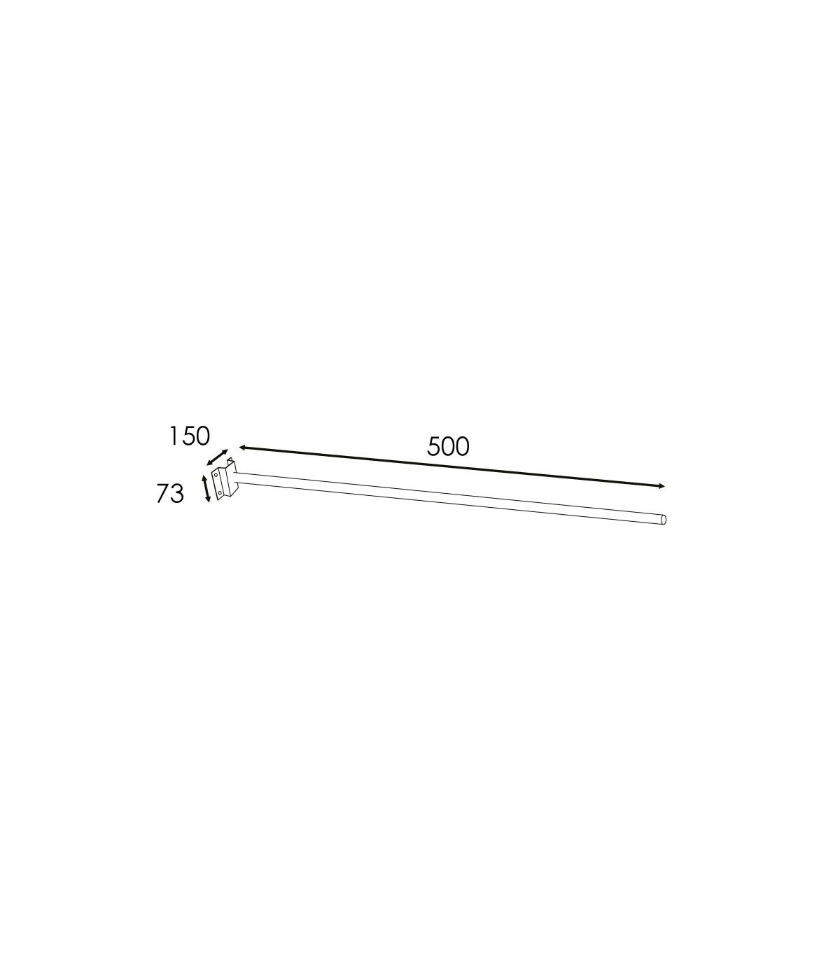 Soporte de Pared para Farolas Ø45mm