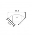 Perfil Aluminio OEHQ Esquina Superficie/Colgante -2 Metros-