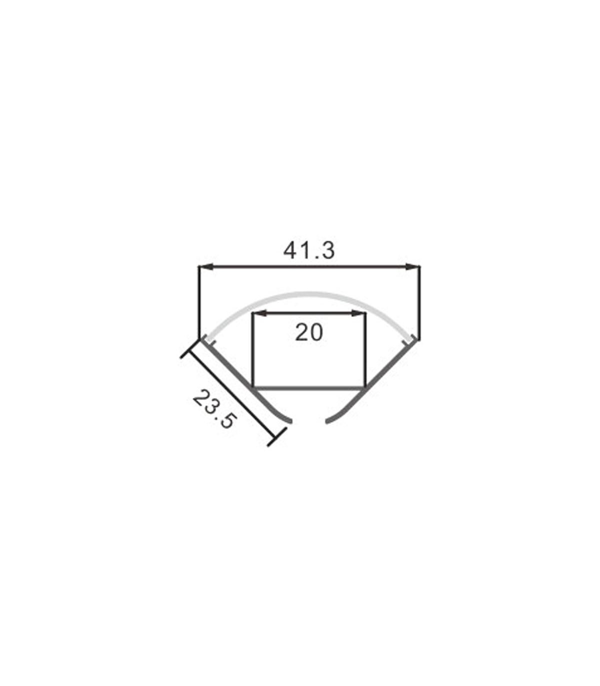 Perfil Aluminio OEHQ Esquina Superficie/Colgante -2 Metros-