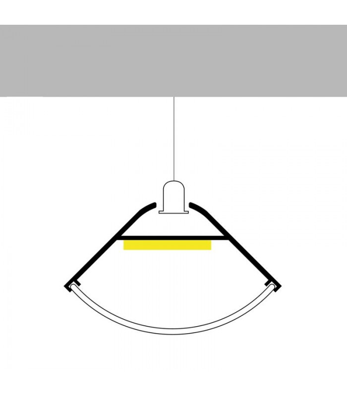 Perfil Aluminio OEHQ Esquina Superficie/Colgante -2 Metros-