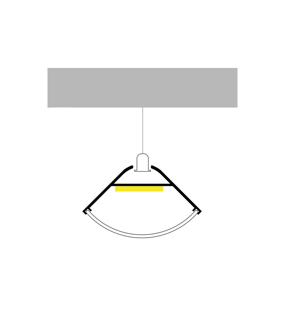 Perfil Aluminio OEHQ Esquina Superficie/Colgante -2 Metros-