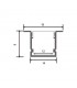 Perfil Aluminio SINCA Empotrar -2 Metros-