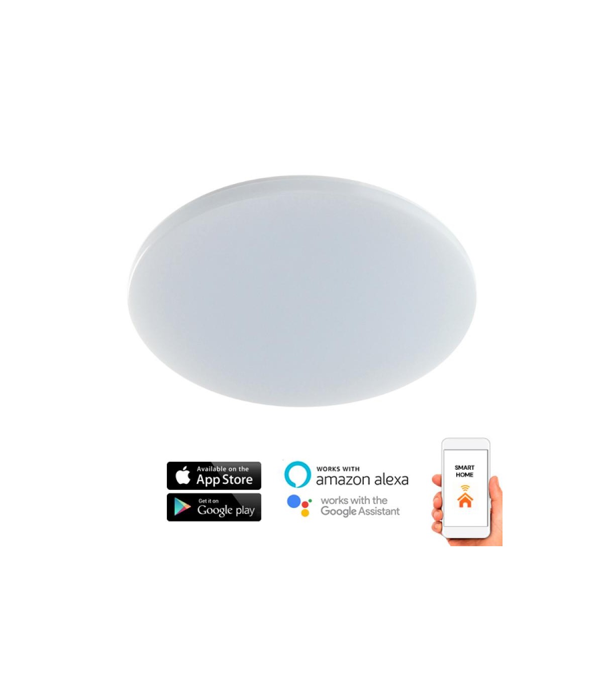 Plafón Led Rainbow SmartHome Wifi 24W 2400Lm IP54 CCT