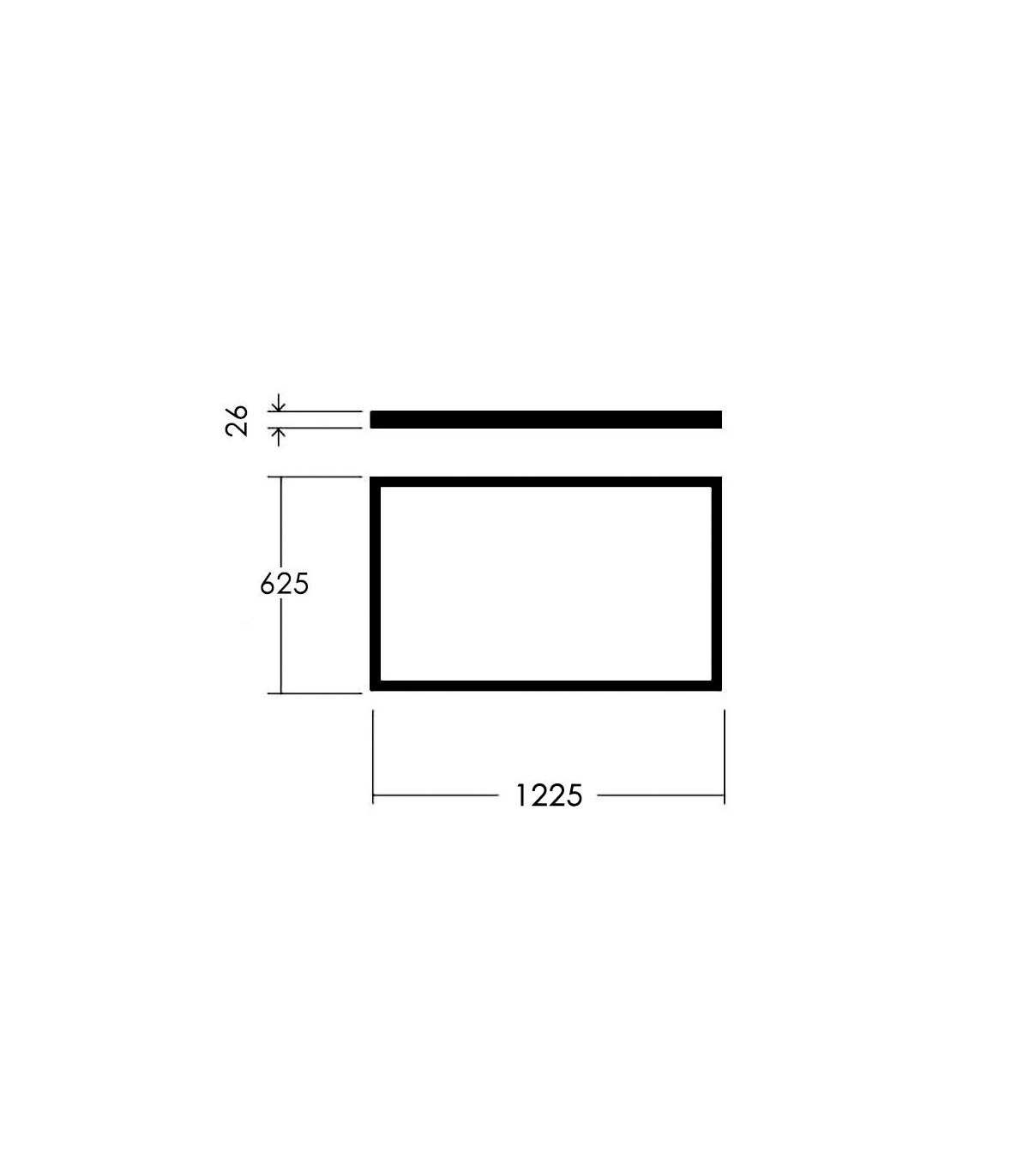 Marco para Empotrar Panel 60x120cm Blanco