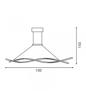 Lámpara Colgante KNOT NEGRO 22W 1760Lm CCT