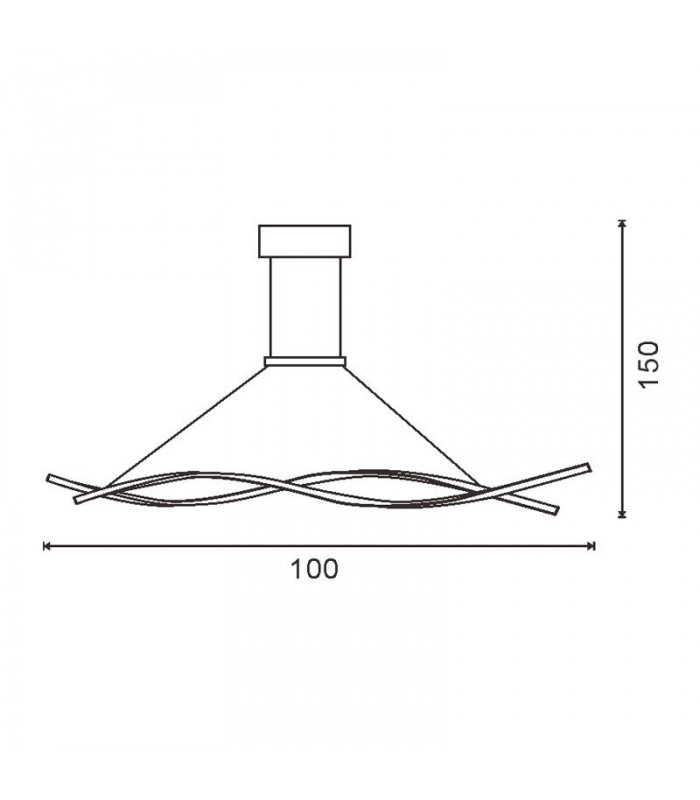Lámpara Colgante KNOT NEGRO 22W 1760Lm CCT