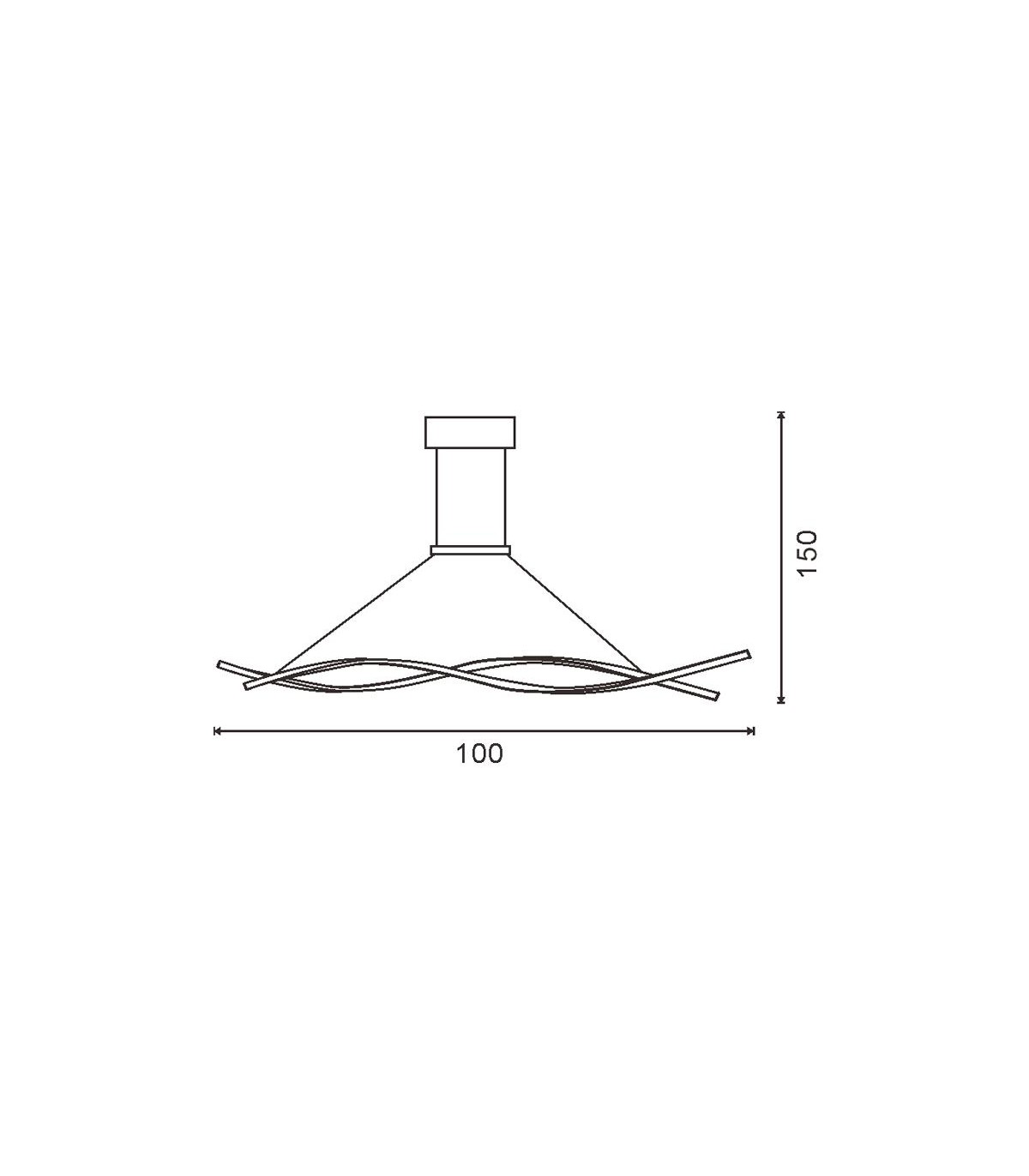 Lámpara Colgante KNOT NEGRO 22W 1760Lm CCT