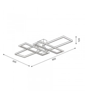 Lámpara de Techo Kube 80W 6400Lm CCT