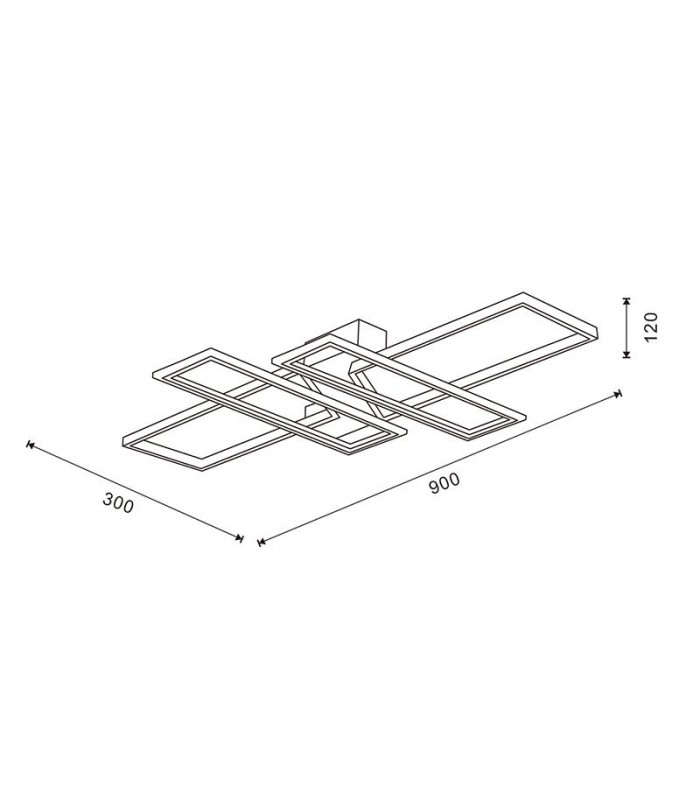 Lámpara de Techo Kube 80W 6400Lm CCT