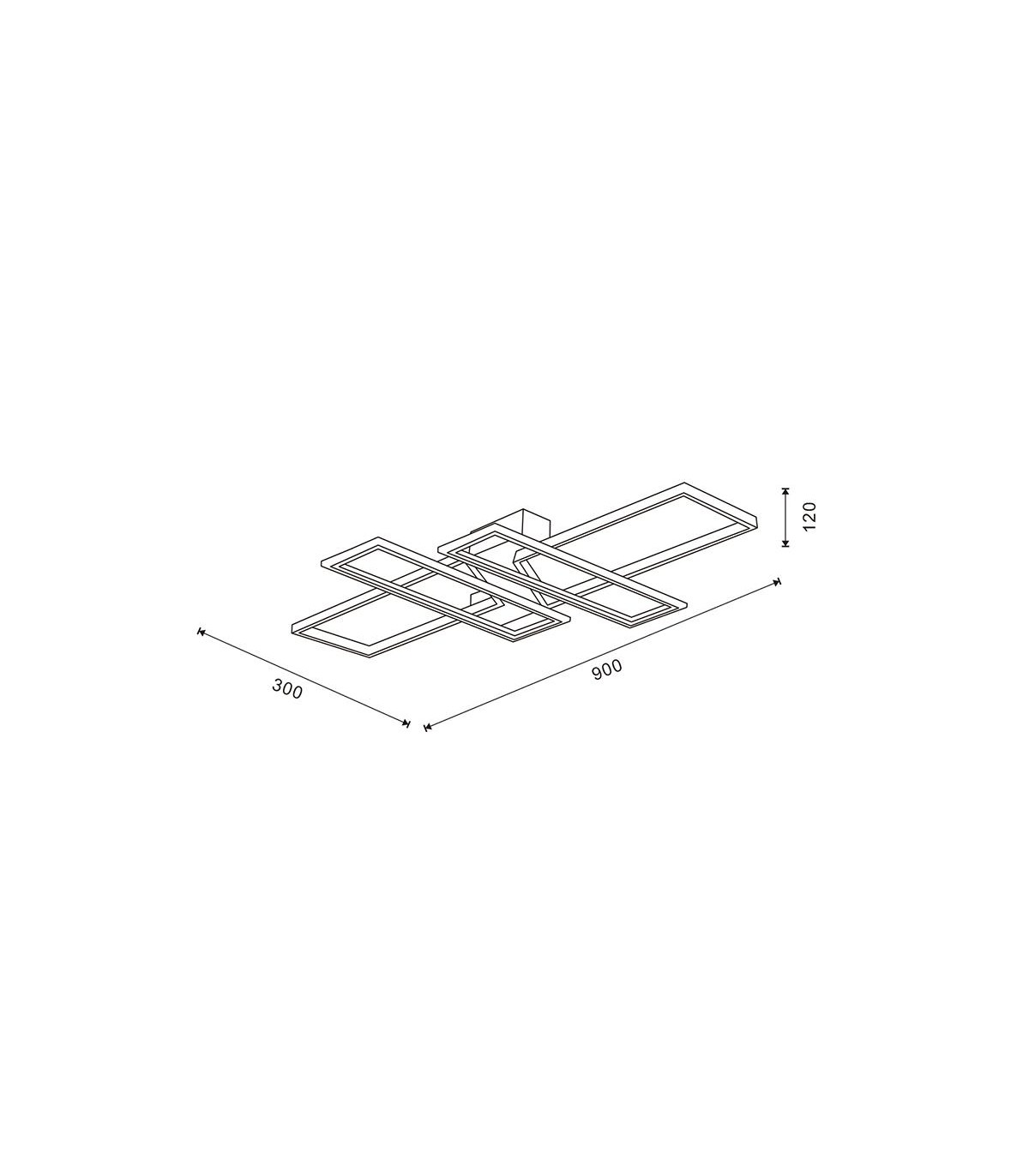 Lámpara de Techo Kube 80W 6400Lm CCT