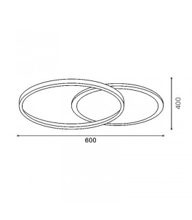 Lámpara de Techo Rings 37W 2960Lm CCT