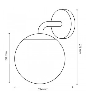 Aplique de Pared CAM LEDME 1xE27