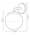 Aplique de Pared CAM LEDME 1xE27