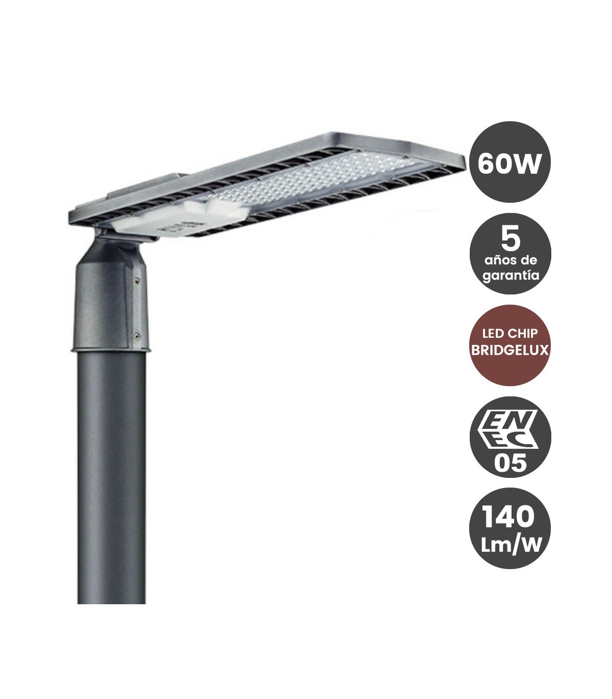 Farola Led Pro 60W 8.400LM 110x80º IP65