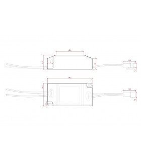 Driver LED 3W OUT 9-15V 200mA ±5% IP25