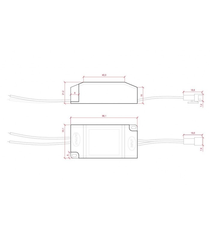 Driver LED 3W OUT 9-15V 200mA ±5% IP25