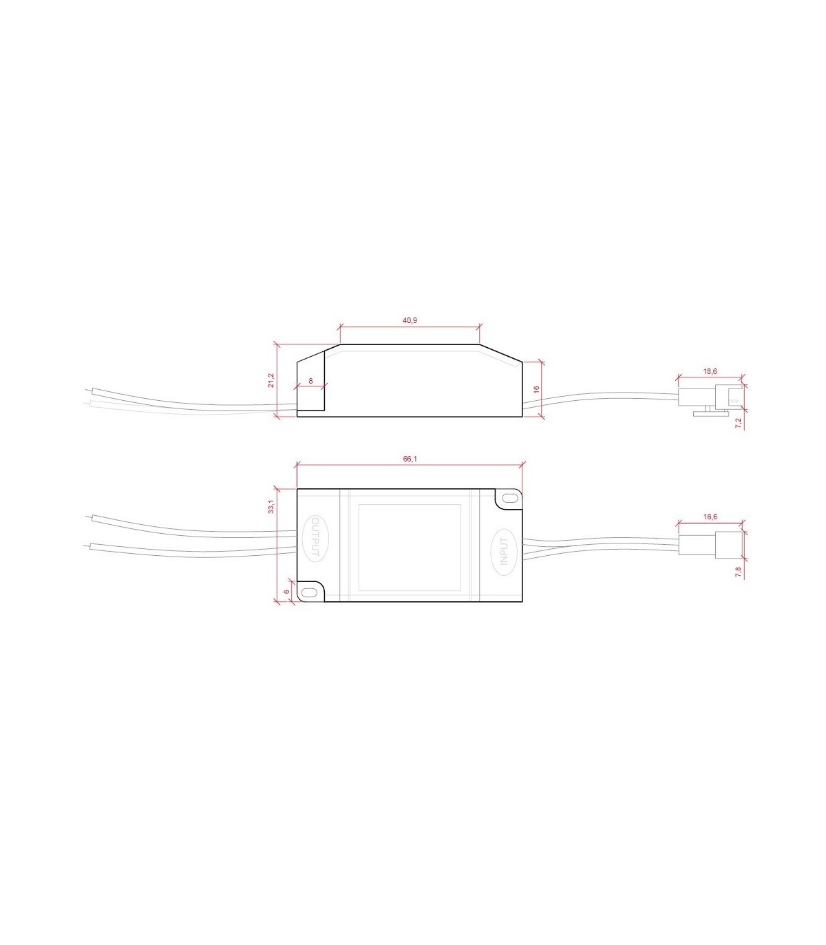 Driver LED 3W OUT 9-15V 200mA ±5% IP25