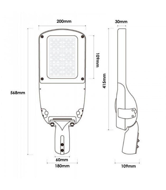 Farola Line Series Lumileds 60W 8400Lm 150ºx70º IP65