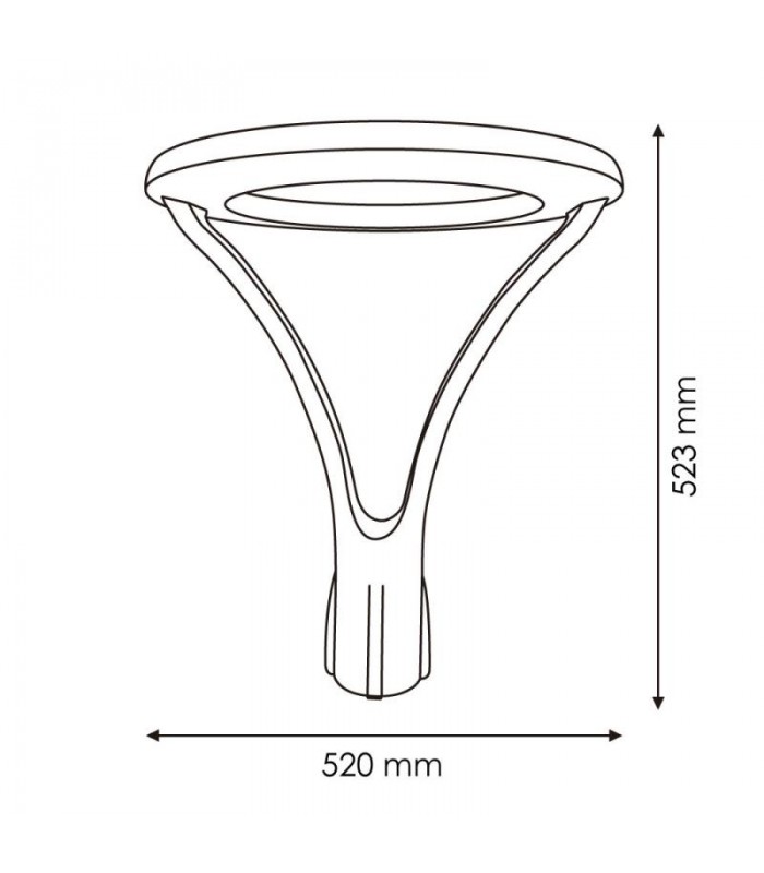 Farola Led Serie MINIMAL 100W 8000Lm 120º IP65