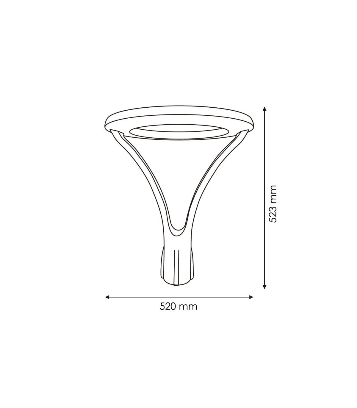 Farola Led Serie MINIMAL 100W 8000Lm 120º IP65