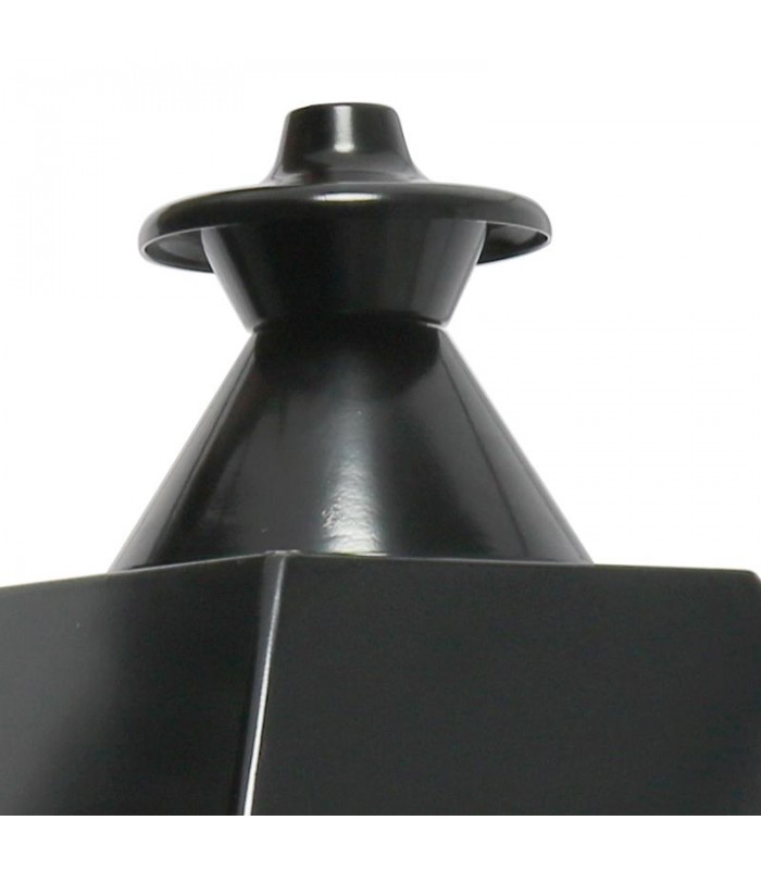 Farol Villa Acero Pintado Horno Negro