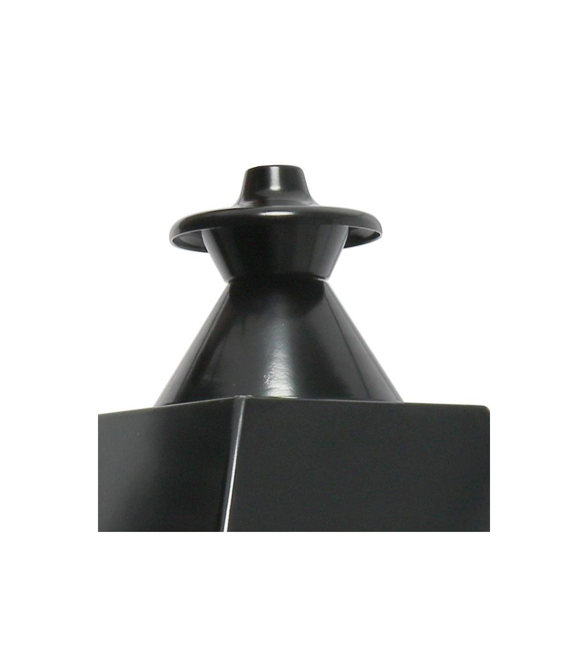 Farol Villa Acero Pintado Horno Negro