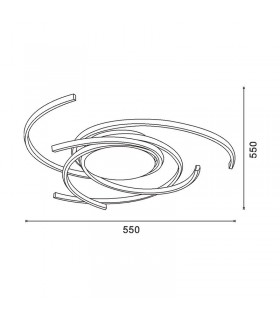 Lámpara de Techo Twist Spiral 54W 4860Lm CCT