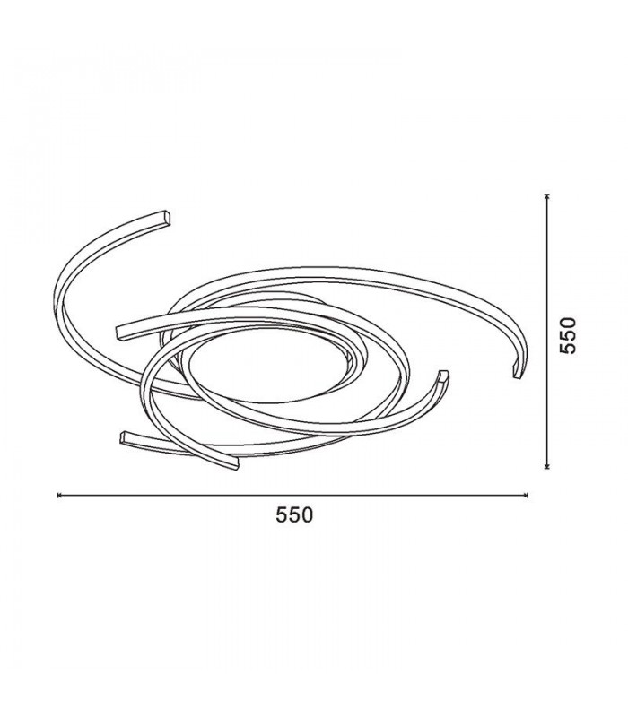 Lámpara de Techo Twist Spiral 54W 4860Lm CCT