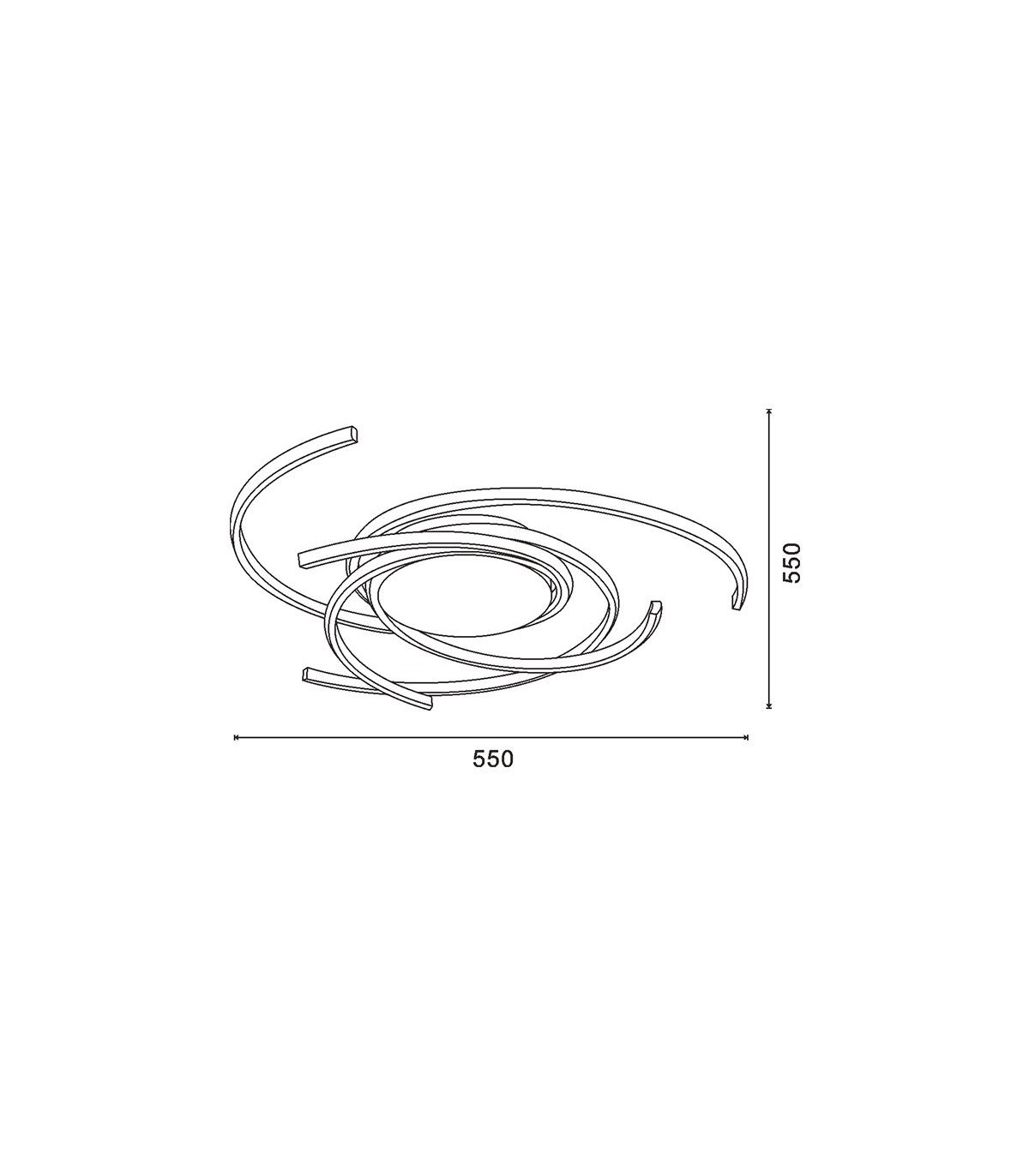 Lámpara de Techo Twist Spiral 54W 4860Lm CCT