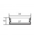 Perfil Aluminio TRAKE Superficie -2 Metros-