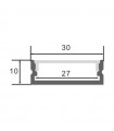 Perfil Aluminio TRAKE Superficie -2 Metros-